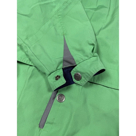 VTG 90s Current Seen Green Waterproof Fisherman Rain Jacket Hooded Coastal XL - Picture 5 of 10
